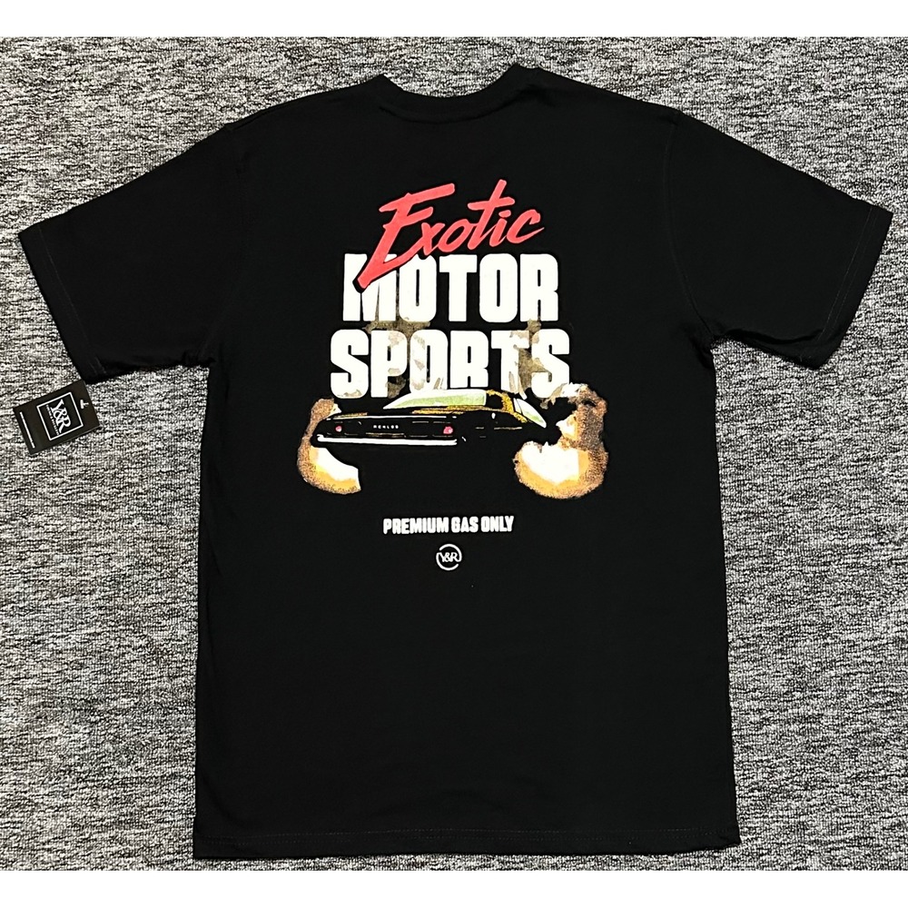 Young & Reckless Exotic Motor Sports Graphic T-Shirt Black Mens Medium NWT